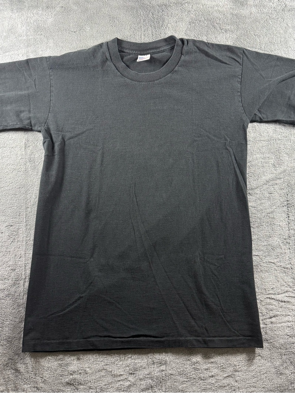 Vintage 80's Duke Blank Black T-Shirt Mens Medium Cotton USA Made Single Stitch